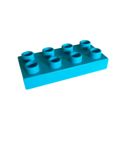 Lego Duplo kostka tyrkysová 4x2 úzká